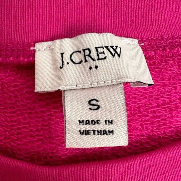 J. Crew Womens Cotton Terry Pink Crewneck Sweatshirt size Small - Picture 4 of 6